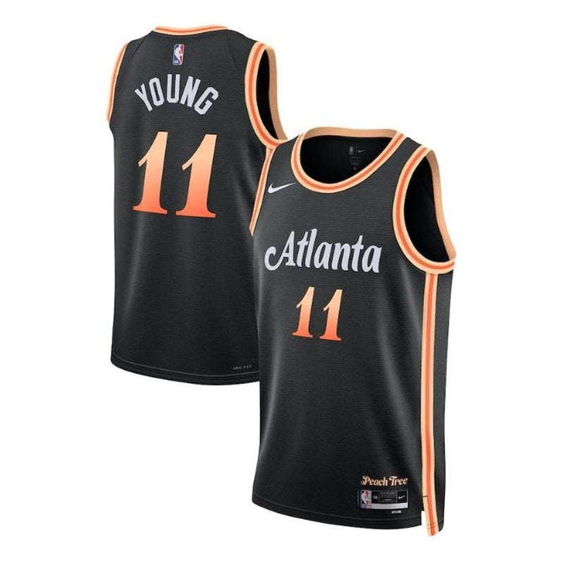 Atlanta Hawks -Trae Young  22/23  Unisex  NBA Jersey - City Edition - Black