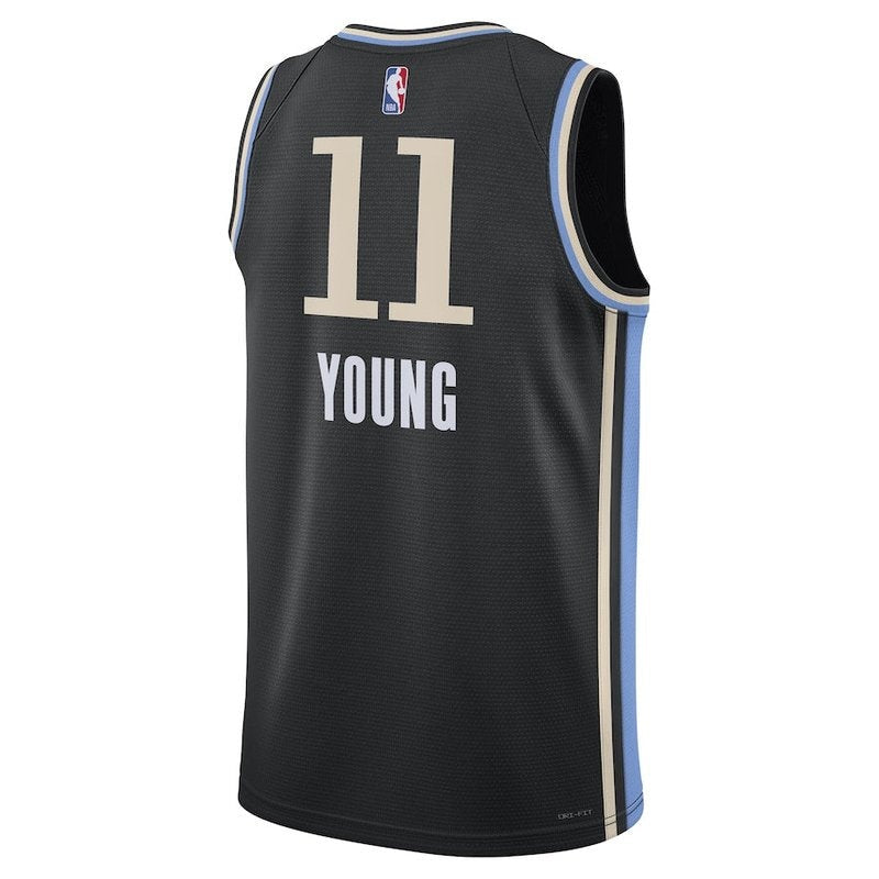 Atlanta Hawks - Trae Young  Unisex 23/24 NBA Jersey - Black - City Edition
